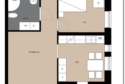 3 rok 75 kvm med balkong i Fagerslätt