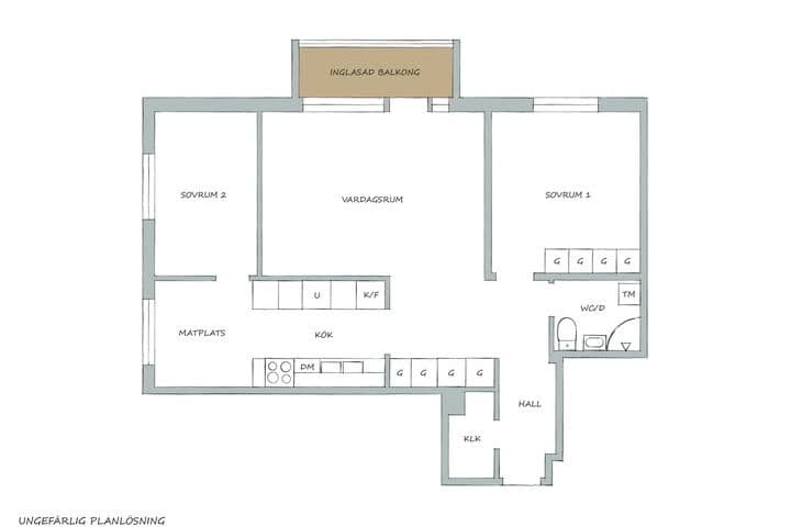 Central 3:a i Jönköping med garage
