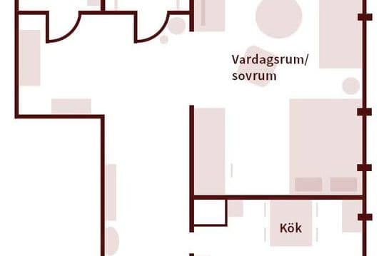 Möblerad 1,5:a nära Högskolan