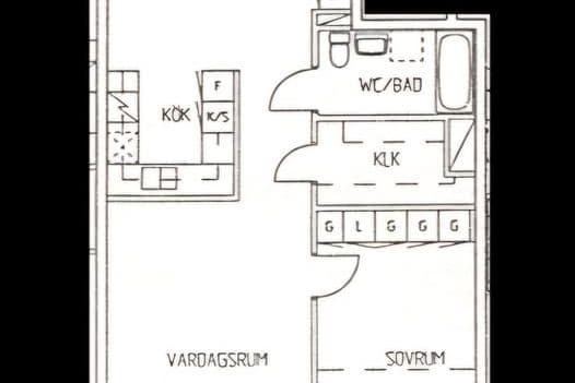 Rymlig 2:a med balkong & parkering